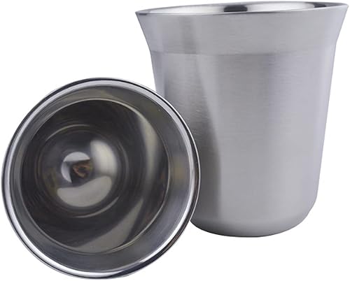 Hoshen Tasse à café isotherme double couche en acier inoxydable 60 ml - Nail Gallerys