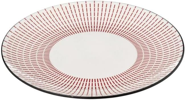 Secret de Gourmet - Assiette de Présentation Porcelaine 'Lunis' 30cm Rouge - Nail Gallerys
