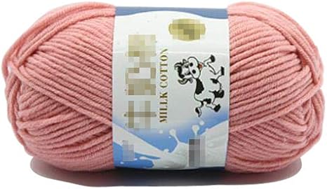 Lot de 4 rouleaux de 50 g/rouleau de fil de coton au lait uni pour crochet et crochet - Nail Gallerys