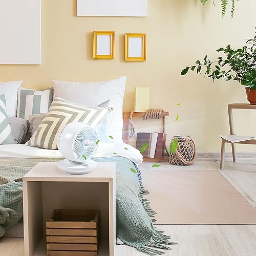 HOMCOM Mini Ventilateur de table, ventilateur Silentieux puissant 45W, 3 vitesses, oscillant à 70° multidirectionnelle, inclinaison à 90°, ventilateur de circulation d'air pour chambre, salon, blanc - Nail Gallerys