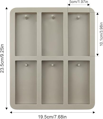 Lot de 2 moules à savon rectangulaires en silicone avec trou pour suspendre le savon, l'aromathérapie, les bijoux, les colliers, les travaux manuels - Nail Gallerys