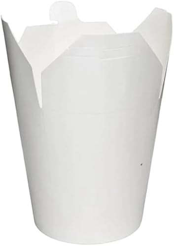 50 Pots à Pâtes en Carton Blanc 780 ml – Contenants Alimentaires Hermétiques, Idéaux pour Pâtes, Nouilles, Plats à Emporter - Nail Gallerys