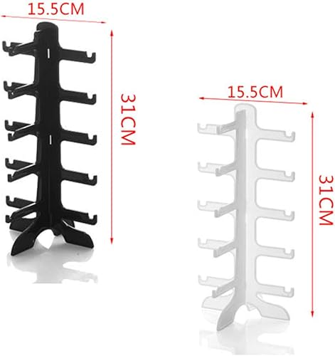 HJGKKA 2 Pièces Monture Lunettes en Plastique, Présentoir De Lunettes Porte, Porte Lunettes De Soleil à 5 Couches, Adapté pour Stocker Toutes Sortes de Verres (Noir Et Blanc) - Nail Gallerys
