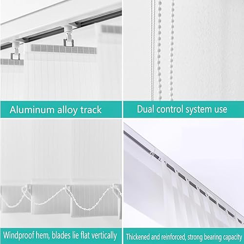 FENGSHOUU Store à Lamelles,Stores Verticaux Semi-occultant,Rideau Coulissant,Protection Solaire et Isolation Thermique,pour Bureau à Domicile,Personnalisab,Largeur x Hauteur (150cm x 180cm) - Nail Gallerys