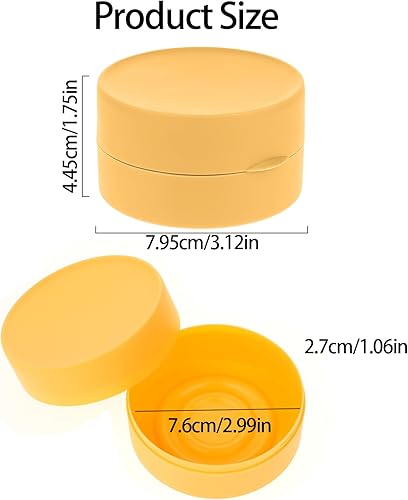Boîte à savon ronde avec couvercle - Porte-savon en plastique - Pour voyage - Portable - Rangement solide - Étanche - Pour salle de bain, douche, salle de sport (jaune) - Nail Gallerys