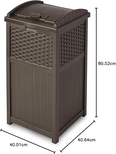 Suncast GHW1732 Resin Wicker Trash Hideaway - Nail Gallerys