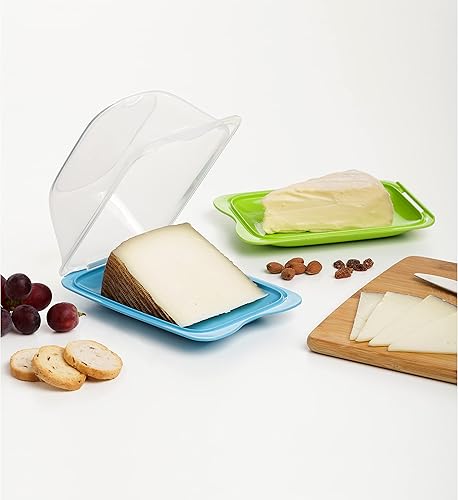 TATAY Boîte a Charcuterie Fresh | 1 Unité Standard | Boite Jambon Conservation Frigo, Empilable | Passe au Congélateur, Micro-ondes et Lave-vaisselles | Sans BPA, 17x3,2x25,2cm, Couleur Aléatoire - Nail Gallerys