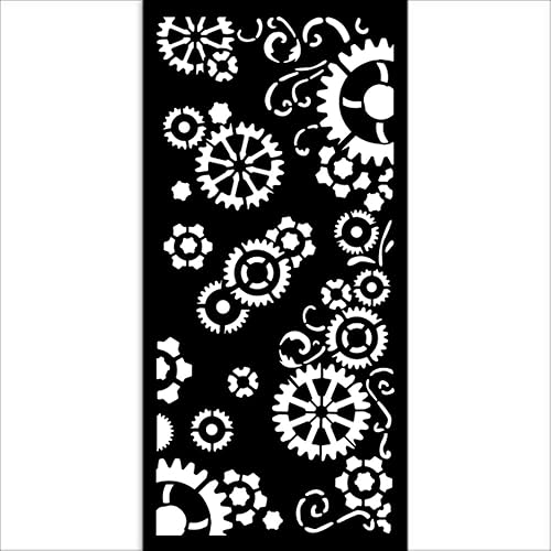 Stamperia Pochoirs épais pour scrapbooking, albums, cartes, bullet journaux, etc. Matériau flexible, facile à nettoyer, parfait pour les loisirs, l'artisanat et les cadeaux (Gear up for Christmas) - Nail Gallerys