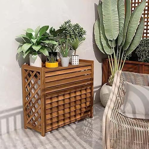 MDXVRKYBC Cache Climatiseur Exterieur Cache Clim Bois Couvre-radiateur Plantes Et Fleurs pour L'extérieur Brise-Vue pour Cacher Le Climatiseur - Nail Gallerys