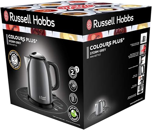 Russell Hobbs Bouilloire Electrique [Ultra Compacte] Colours Plus Rouge (1L, Ebullition rapide, Ecoulement parfait, Niveau d'Eau Visible, Filtre Anticalcaire, Economie d'Energie) 24992-70 - Nail Gallerys