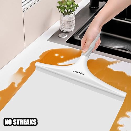 Raclette de Douche - 25,4 cm - en Acier Inoxydable - pour Porte en Verre, Douche et fenêtre - Nail Gallerys