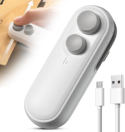 Vegena Mini Scelleur 2 En 1 Scellant De Sac, Machine Sous Vide Machine De Scellage Rechargeable Appareil Sous Vide Alimentaire Avec Couteau De Coupe, Scelleuse De Sacs Pour Stockage Des Aliments - Nail Gallerys