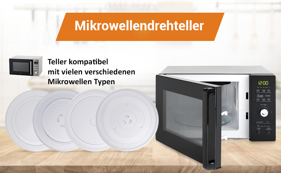 Plateau tournant pour micro-ondes compatible avec de nombreux types de micro-ondes.