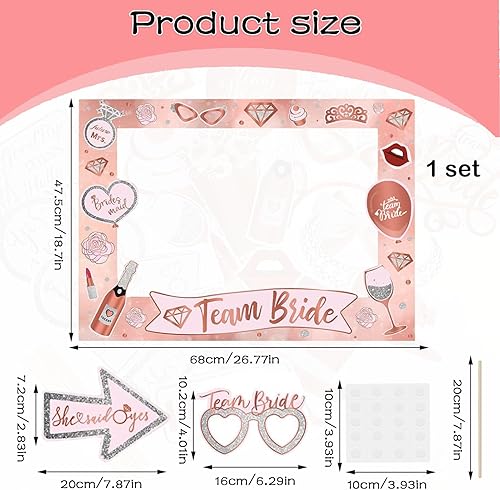 25PCS Kit de Mariage Accessoire EVJF, Photobooth EVJF, Accessoire Photobooth Mariage, Deco EVJF, Bride to be Decoration, Kit EVJF, pour EVJF Décoration Enterrement Vie Jeune Fille Accessoires - Nail Gallerys