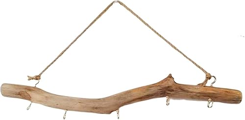 predolo Crochet en Bois fixé au Mur Crochet en Bois flotté Fixations Ornement Organisation Vintage Facile à Utiliser Branche Crochet Mural pour Placard Casque - Nail Gallerys