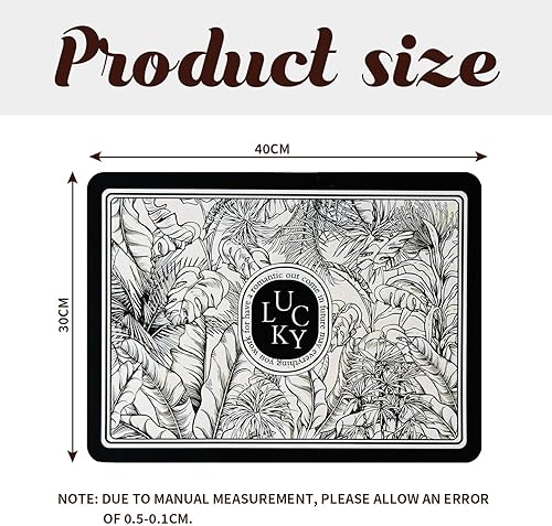 xyuayamz Tapis Egouttoir Vaisselle, Egoutoire Vaisselle Cuisine, Tapis Evier Cuisine Convient aux Machines à Café, Tapis Absorbant Vaisselle,Tapis Machine a Cafe, Noir, 400x300 MM - Nail Gallerys