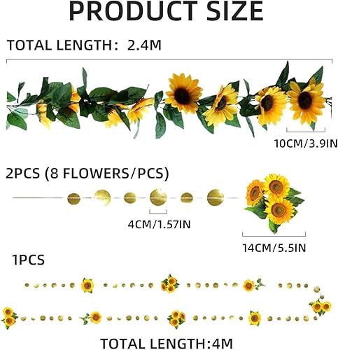 2 Tournesols, 1 Bannière De Tournesol, Tournesols Artificiels, Couronne De Tournesol, Vigne De Fleurs, Tournesol Artificiel, Faux Tournesols - Nail Gallerys