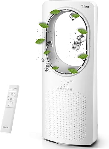 Zilan Ventilateur tour avec télécommande - Design - Économe en énergie - Silencieux - Oscillant - Ventilateur de sol avec refroidissement - Tour - Climatiseur mobile - Nail Gallerys