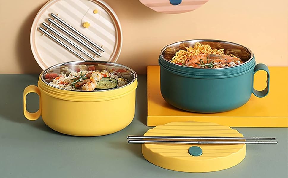 baguettes en acier inoxydable bol Ramen