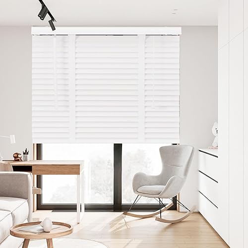 Sekey Store vénitien en Bois de 50 mm - en Bois véritable - Réglable - 60 x 220 cm - Hêtre - Nail Gallerys