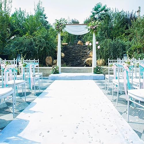 SXEVZOO 1 Rouleau Tapis D'allée De Mariage Blanc, 2mm D'épaisseur Polyester Tapis D'allée for Cérémonie De Fête & Soirée De Remise De Prix (Color : White, Size : 1x50m) - Nail Gallerys