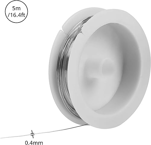 Kurtzy Lot de 5 Fil de Cuivre pour Bijoux - Rouleaux de Fil Decoration de 0,4 mm x 5 m - 5 Couleurs - Métal Souple pour Loisirs Créatifs, Artisanat Floral, Perlage et Modélisme - Nail Gallerys