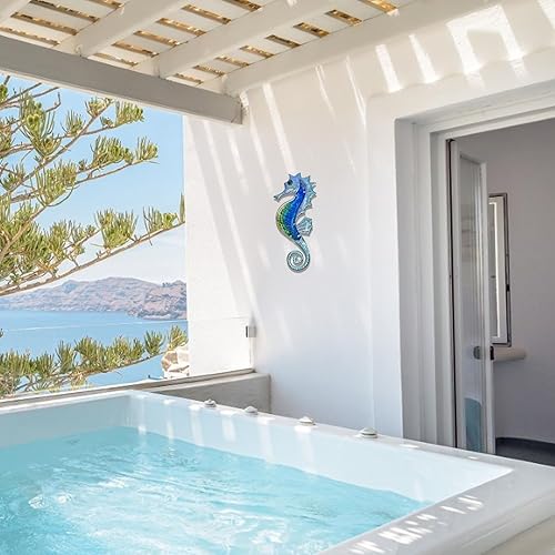 Liffy Lot de 2 méduses en métal – Décoration murale en verre et métal pour piscine, plage, salle de bain, salon, chambre à coucher – 38,1 cm - Nail Gallerys