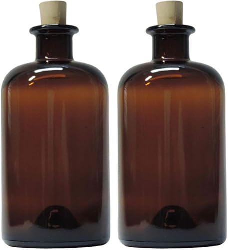 mikken | 2 Bouteilles en Verre 500 ML avec Bouchon et étiquettes - Nail Gallerys