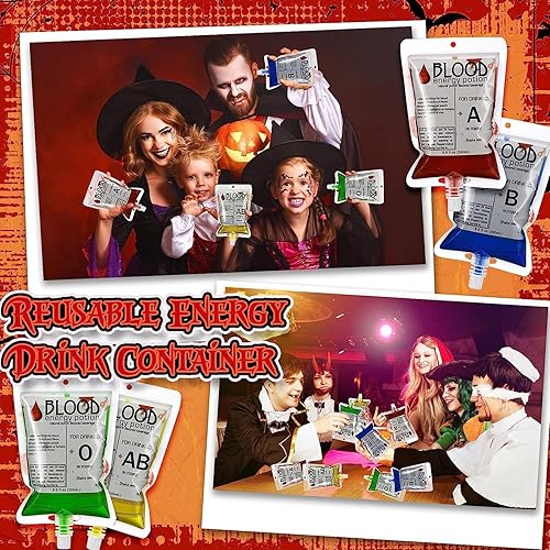 Youpo Poches à Boisson pour Sang - Lot 20 Sacs réutilisables Halloween Blood IV | Sachets Boisson d'halloween, Accessoires Vampire, gobelets à jus 5 FL.oz, faveu fête à thè e - Nail Gallerys