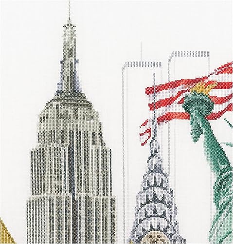 Thea Gouverneur - Kit de point de croix compté - New York - Aida Noir - 18 Compter - Pour adultes - 471.05 - Nail Gallerys