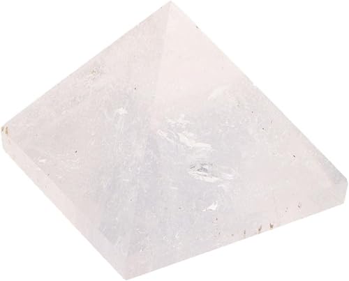 misppro Pyramide en cristal de roche naturel de 5 cm en cristal de roche en cristal de roche - Ornements à collectionner - Nail Gallerys