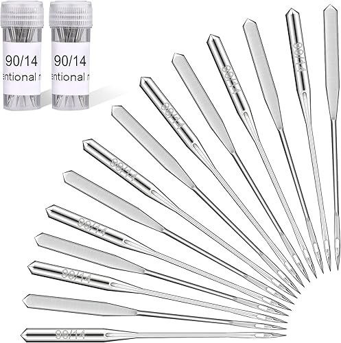 Wamkon Lot de 20 aiguilles pour machine à coudre - Avec instructions (français non garanti) - Kit universel pour machine à coudre Singer Brother Janome - Pour la couture. - Nail Gallerys