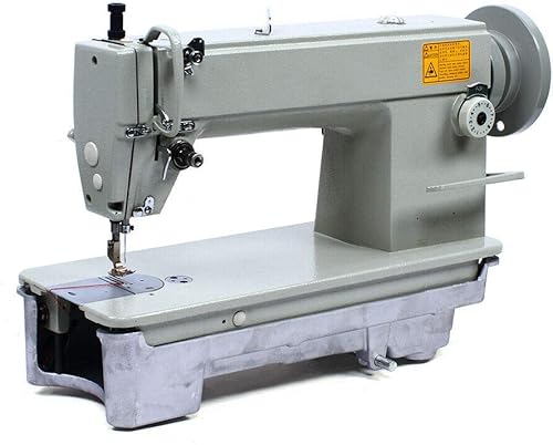 TFCFL Machine à coudre robuste SM 6-9 - 7 mm d'épaisseur - Avec déchiqueteuse de fil et enrouleur - Pour la couture de bâches en coton, cuir, jeans - Argent - Large - Nail Gallerys