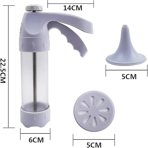 CENRONG Presses à Biscuits，Presse à pâtisserie Machine à Biscuits Presse à Biscuits pour la Cuisson avec 12 Disques et 6 Buses，pour la décoration de gateaux - Nail Gallerys