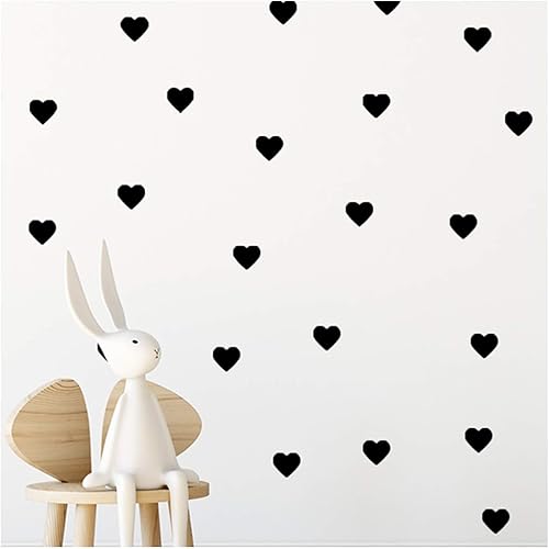 StickerDeen Lot de 80 autocollants muraux amovibles en vinyle en forme de cœur (doré) - Nail Gallerys