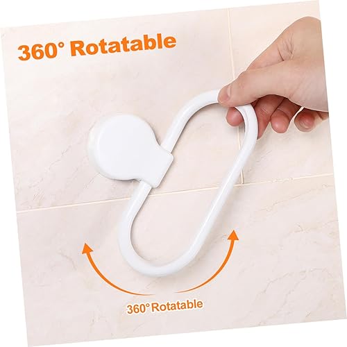 DIYEAH 2 Pièces Anneau Porte-Serviettes adhésif Barre de Serviette adhésive Support de Serviette de Salle de Bain Porte-Serviettes pour Salle de Bain Anneaux de Serviette en Plastique - Nail Gallerys