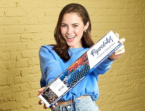 Figured’Art Diamond Painting Broderie Diamant 40x50cm Toile Entière Roulée avec Strass Perles Carrés - Chat et Papillon coloré - Kit Complet Animaux 5D DIY Activité Manuelle Loisirs Créatifs Adultes - Nail Gallerys