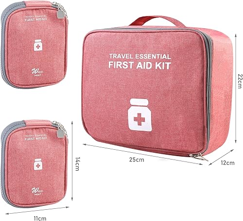 Sac à médicaments pour voyage,Sac à médicaments,3 sacs de pharmacie de voyage,Sac de voyage vide,Sac de premiers secours,Grande capacité,Sac de rangement médical pour bureau, maison, extérieur - Nail Gallerys