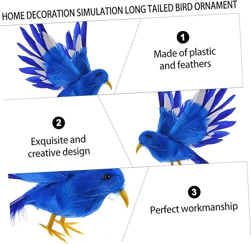 MAGICLULU Décoration Oiseau Longue Queue Plumes Ornement Artificiel Chic pour Maison Et Bureau Simulation De Plume pour Souvenirs - Nail Gallerys