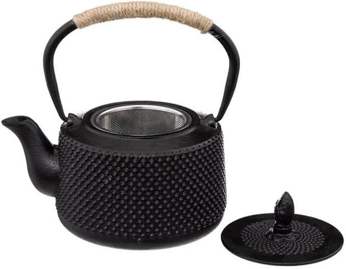 Secret de Gourmet - Théière en Fonte 'Flora' 1L Noir - Nail Gallerys