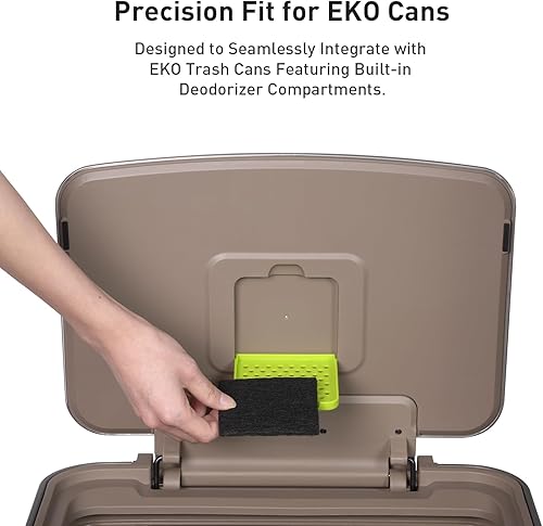 EKO Lot de 4 recharges de filtre à odeurs pour poubelle de cuisine et bac à compost, désodorisant au charbon actif, absorbeur d'odeurs de charbon actif - Nail Gallerys