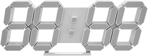 COVERY Horloge LED RVB - Horloges néon 3D Arc-en-Ciel, murales/Bureaux Modernes et colorées, Couleur personnalisée, Alarme, répétition, veilleuse, température, télécommande - Nail Gallerys