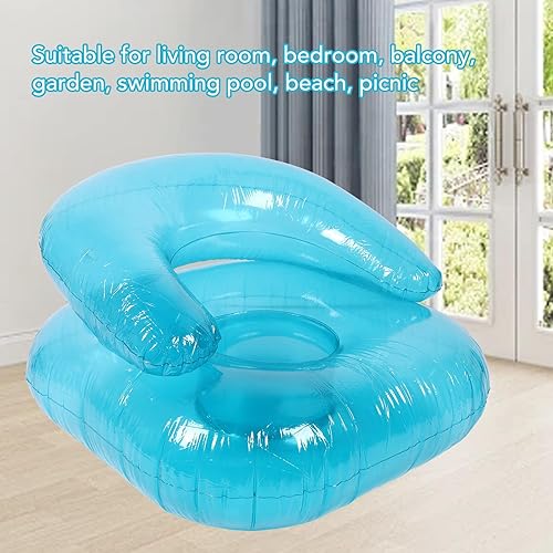 TOPINCN Canapé Gonflable pour Adultes, Chaise Gonflable en PVC Transparent pour Une Utilisation en Plein Air en Intérieur, Chaise Chaise Longue Souffle Bleu - Nail Gallerys