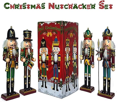 Casse-Noisette De Noël Chiffres Soldat Poupée Arbre Cadeau Boîte 30cm Décoration Figurine Maison Vacances Présente Nouvelle casse noisette en bois noel noix figurine - Nail Gallerys