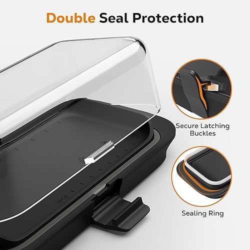 Pisol Beurrier, pour 250 gr de beurre, Boîte à Beurre Hermétique avec Couvercle, Idéale pour Beurre Français / Beurre Kerrygold / Beurre Européen - Nail Gallerys