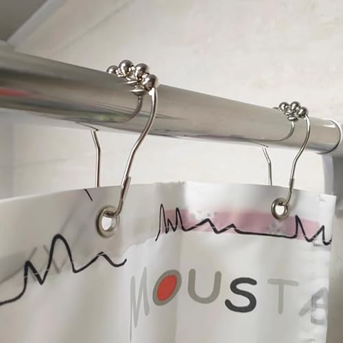 24Pcs Crochets De Rideau en Métal,Crochets De Rideau De Douche en Forme De Gourde,2.95x1.61inch,pour Rideaux dans Tous Les Endroits,Chambre à Coucher,Salon,Bureau,Café(12pcs Argent et 12pcs Or) - Nail Gallerys