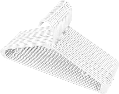 Cintres en plastique parfaits pour une utilisation quotidienne standard, organisation et rangement pour chambre à coucher (blanc, taille unique) - Nail Gallerys