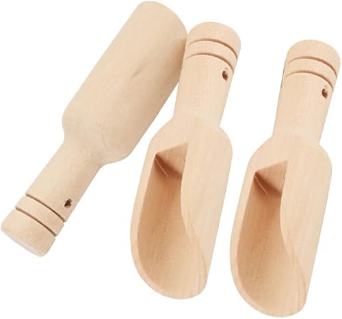 kesurpae Cuillère en bois de sel de bain 3 pièces pour une expérience de bain luxueuse fabriquée avec de la poudre de médecine élégante et confortable - Nail Gallerys