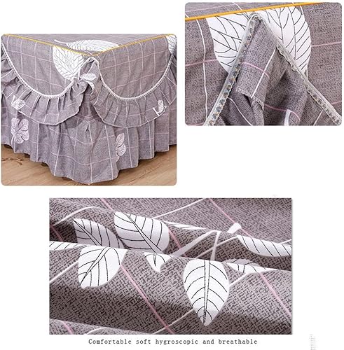 TRQQWEQQ Bed Skirt Cover Bed Wrap Bedspread FittedSheet Ruffle 3pcs Double/Single/King Super/Size Super Size 35cm Drop Dust Mattress Protection - Nail Gallerys