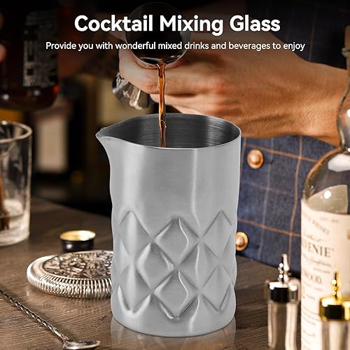 Verre à Mélanger Pour Cocktail, Shaker à Cocktails,Shaker Cocktail,Barre De Verre à Mélanger En Acier Inoxydable, Pichet à Mélanger, Verre à Mélanger Martini En Métal Pour Cocktails Mélangés - Nail Gallerys